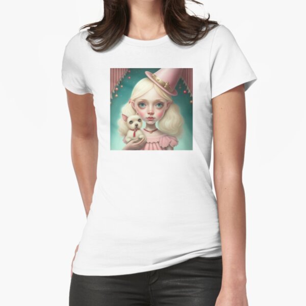 Dog Lover Girl Fitted T-Shirt