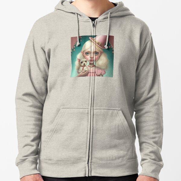 Dog Lover Girl Zipped Hoodie