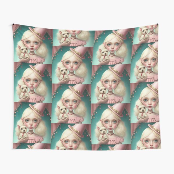 Dog Lover Girl Tapestry