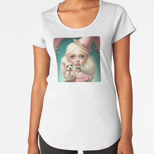 Dog Lover Girl Premium Scoop T-Shirt