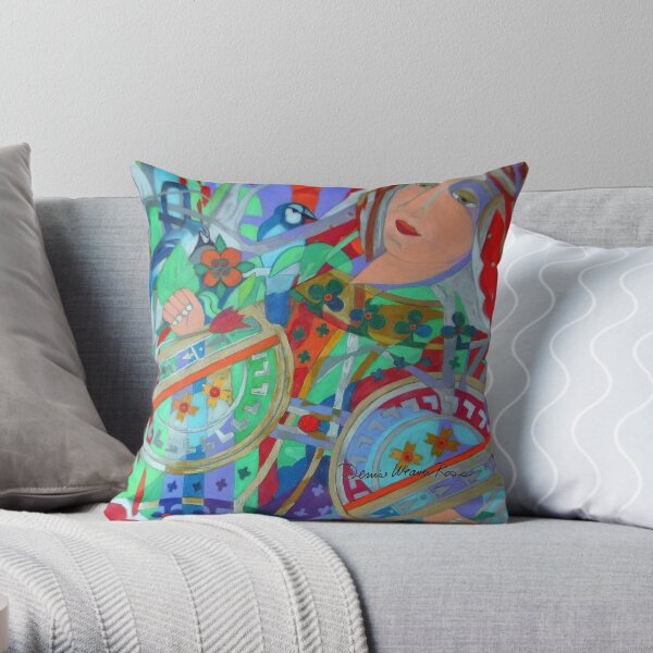 Queen of the Birch Trees Throw Pillow