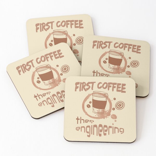 Item preview, First Coffee then Engineering designed and sold by GrumpyFella.
