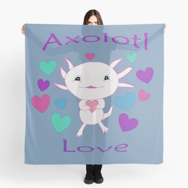 "Axolotl, Axolotl Light Blue Background, Axolotl Love, Adorable Axolotl