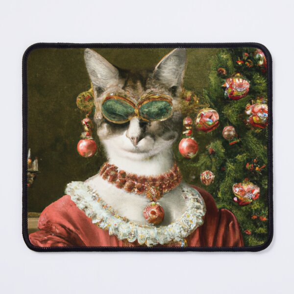Item preview, Crazy, Kitty, Funny Royal Christmas, Pet Portrait, Royal Cat Paintings, Renaissance Pet King Portrait, Classic Pet Portrait, Print, Animal Wall Art designed and sold by RadRococo.