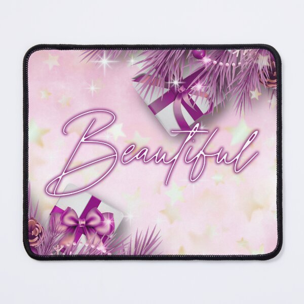 Item preview, Beautiful... A pretty design using fire cones and christmas gifts with sparkling stars, snow flakes and baubles in muted shades of lilac and mauve designed and sold by ditzy-designs.