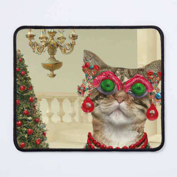 Item preview, Crazy, Kitty, Funny Royal Christmas, Pet Portrait, Royal Cat Paintings, Renaissance Pet King Portrait, Classic Pet Portrait, Print, Animal Wall Art designed and sold by RadRococo.