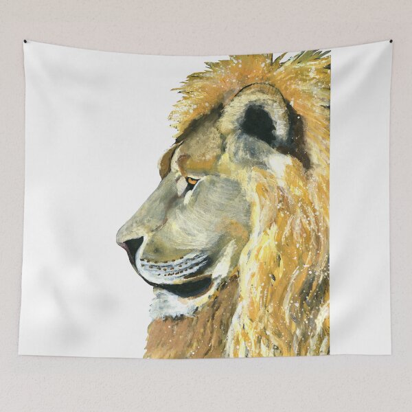 Item preview, Profile of a Lion || Watercolor Art by Sulazen designed and sold by SULAZEN.