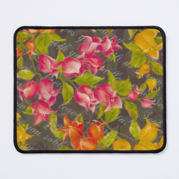 Item preview, Tropical Colorful Bougainvillea With Decorative Text Background designed and sold by Tina Veenstra.