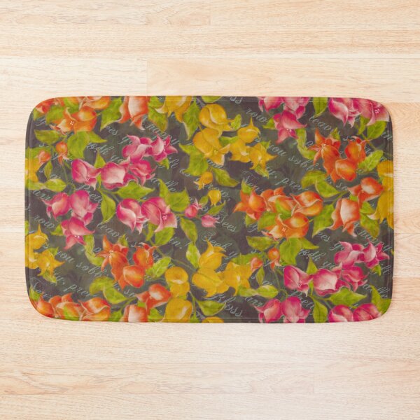 Item preview, Tropical Colorful Bougainvillea With Decorative Text Background designed and sold by Tina Veenstra.