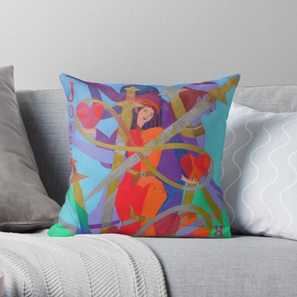 The Joke's on Our Hearts Throw Pillow