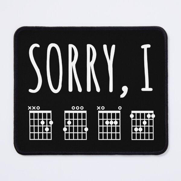 Item preview, Sorry I DGAF Funny guitar chords hidden message | Funny guitar music gifts designed and sold by Violet Treasures.