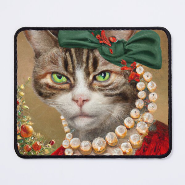 Item preview, Crazy, Kitty, Funny Royal Christmas, Pet Portrait, Royal Cat Paintings, Renaissance Pet King Portrait, Classic Pet Portrait, Print, Animal Wall Art designed and sold by RadRococo.