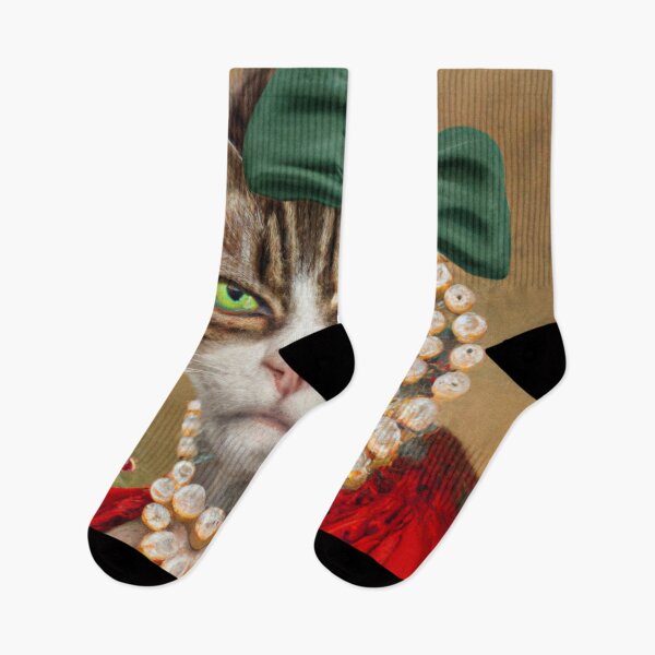 Item preview, Crazy, Kitty, Funny Royal Christmas, Pet Portrait, Royal Cat Paintings, Renaissance Pet King Portrait, Classic Pet Portrait, Print, Animal Wall Art  designed and sold by RadRococo.