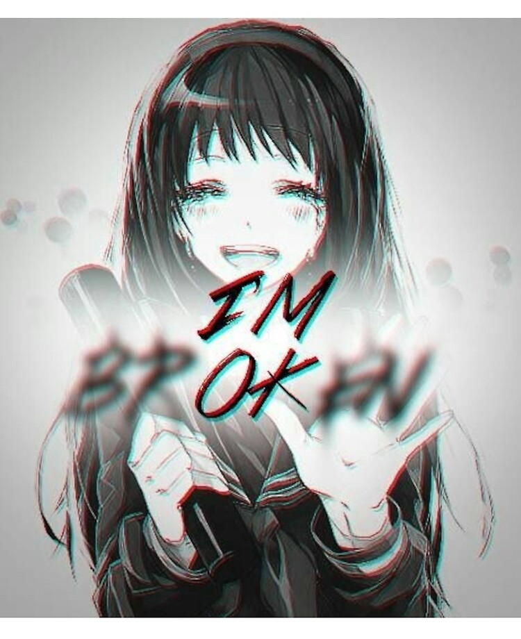 Im Fine, anime, sad, HD phone wallpaper