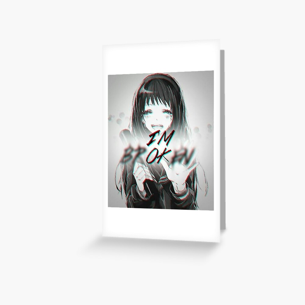 Sad Anime girl Postcard for Sale by WittyMillennial