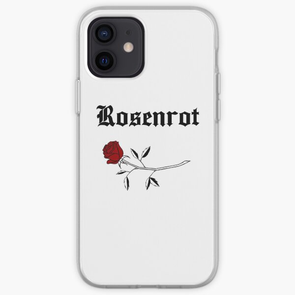 Rosenrot - Noir Coque souple iPhone