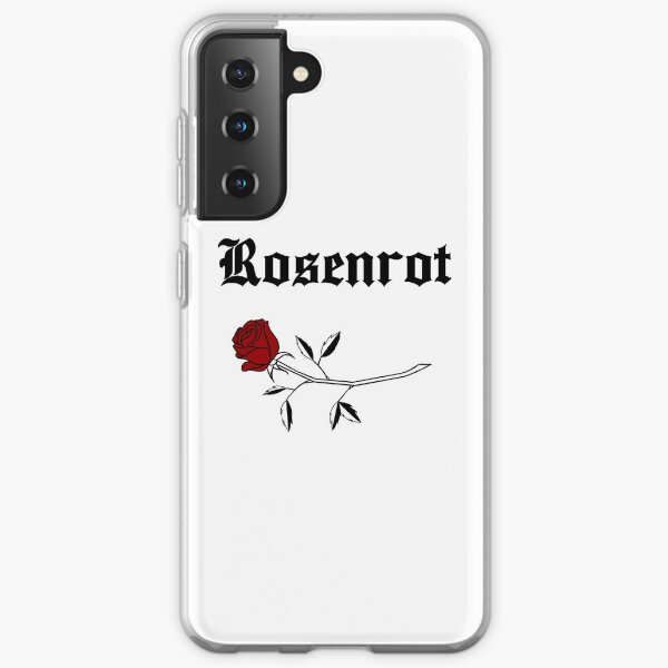 Rosenrot - Schwarz Samsung Galaxy Flexible Hülle