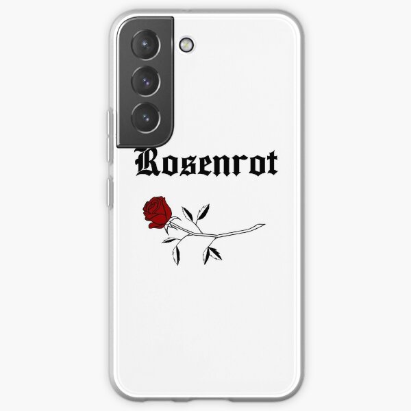 Rosenrot - Schwarz Samsung Galaxy Flexible Hülle