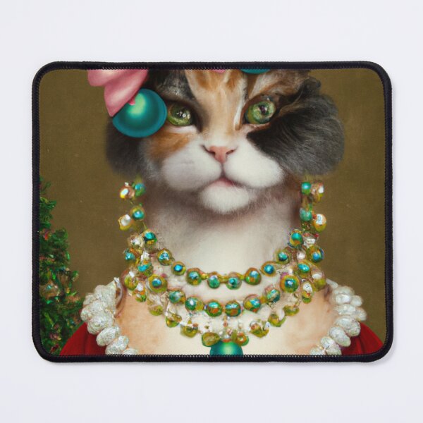 Item preview, Crazy, Kitty, Funny Royal Christmas, Pet Portrait, Royal Cat Paintings, Renaissance Pet King Portrait, Classic Pet Portrait, Print, Animal Wall Art designed and sold by RadRococo.