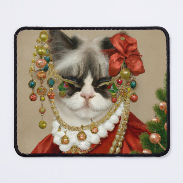 Item preview, Crazy, Kitty, Funny Royal Christmas, Pet Portrait, Royal Cat Paintings, Renaissance Pet King Portrait, Classic Pet Portrait, Print, Animal Wall Art designed and sold by RadRococo.