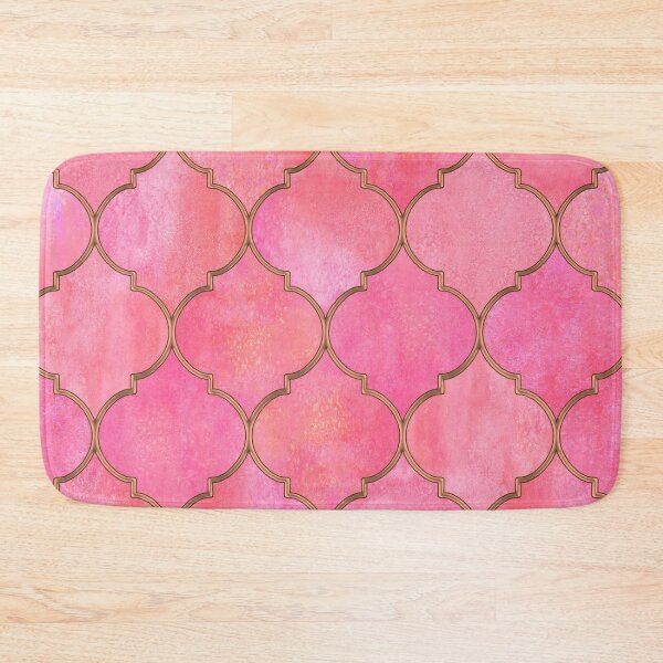 Item preview, Beautiful Pink Seamless Pattern with Golden Line, Vintage Moroccan Watercolor Magenta Art designed and sold by BranislavaBT.