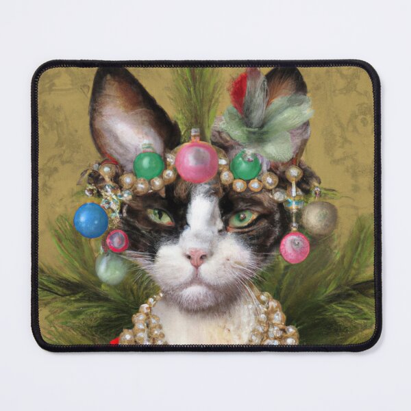Item preview, Crazy, Kitty, Funny Royal Christmas, Pet Portrait, Royal Cat Paintings, Renaissance Pet King Portrait, Classic Pet Portrait, Print, Animal Wall Art designed and sold by RadRococo.