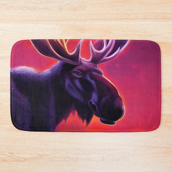 Item preview, Full Grown Bull Moose Antlers Beautiful Pink Sunset designed and sold by deniselynnimage.