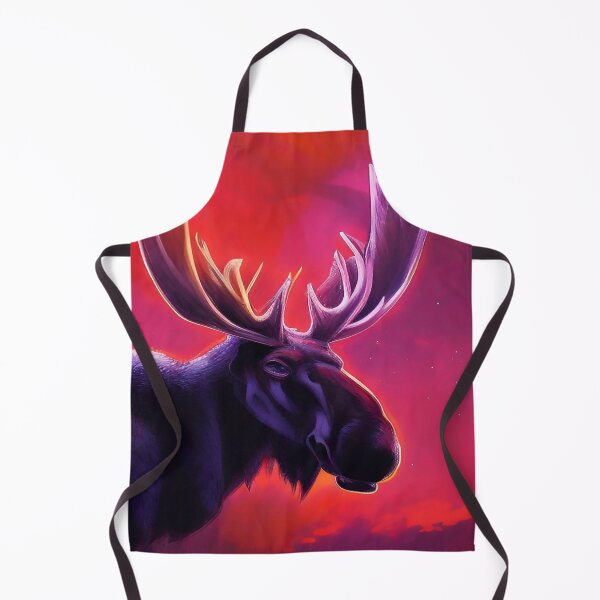 Item preview, Full Grown Bull Moose Antlers Beautiful Pink Sunset designed and sold by deniselynnimage.
