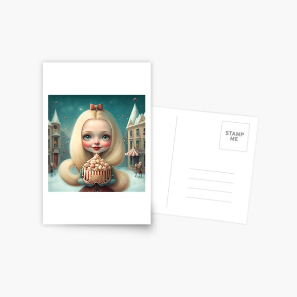 Christmas sweet girl Postcard