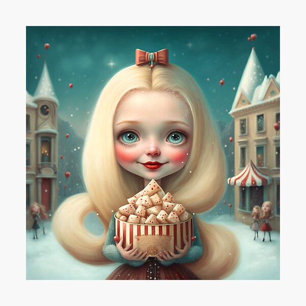 Christmas sweet girl Photographic Print
