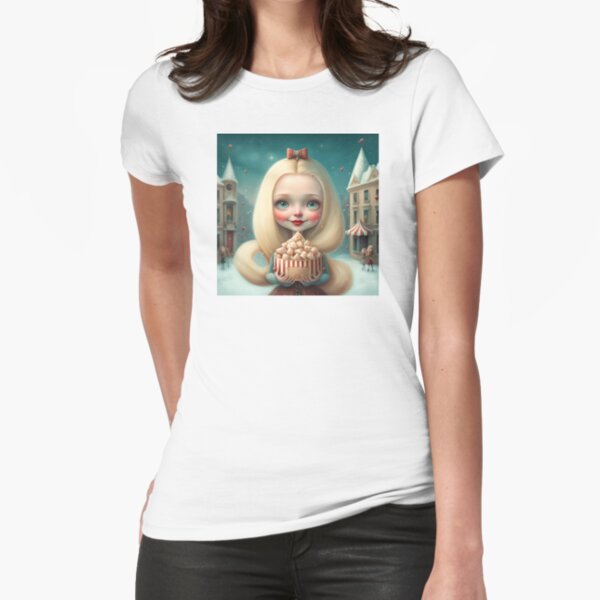 Christmas sweet girl Fitted T-Shirt