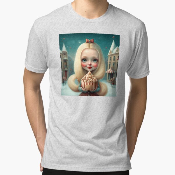 Christmas sweet girl Tri-blend T-Shirt