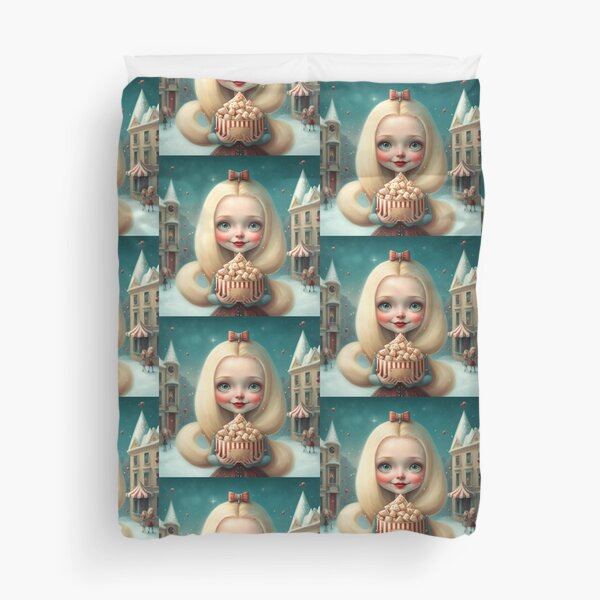 Christmas sweet girl Duvet Cover
