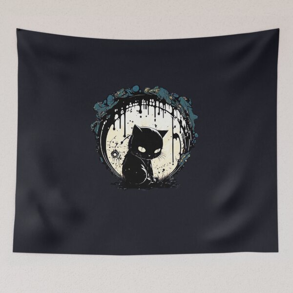 Aperçu de l'œuvre Mysterious Black Cat créée et vendue par Ajolan.