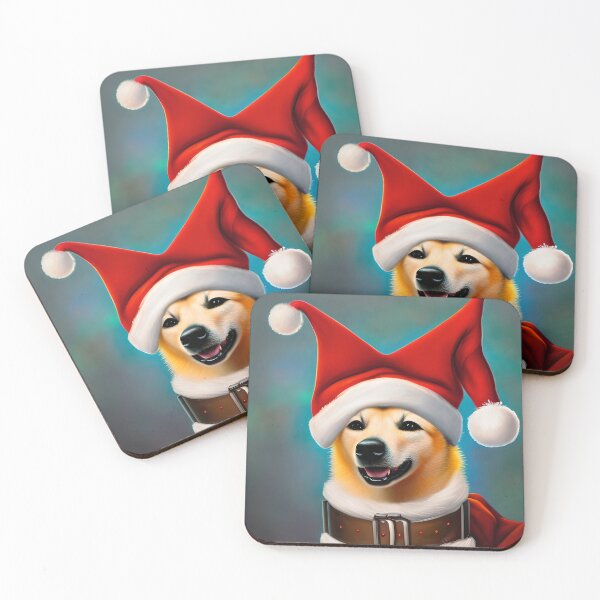Item preview, Christmas Canaan Dog Wearing A Santa Hat designed and sold by ZenEverAI.