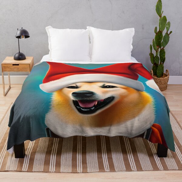 Item preview, Christmas Canaan Dog Wearing A Santa Hat designed and sold by ZenEverAI.