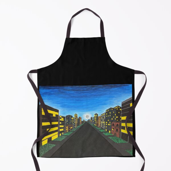 Item preview, night sky over city block painting designed and sold by K-MacDesigns.
