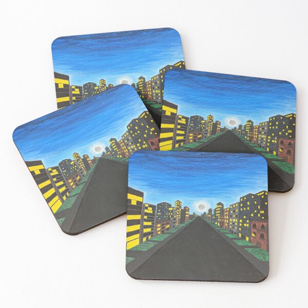 Item preview, night sky over city block painting designed and sold by K-MacDesigns.