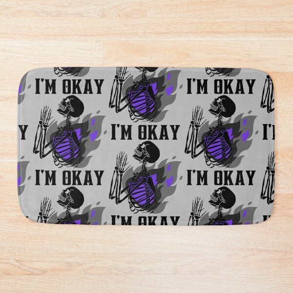 Item preview, I'm okay. skeleton on fire designed and sold by RaRuDesign.