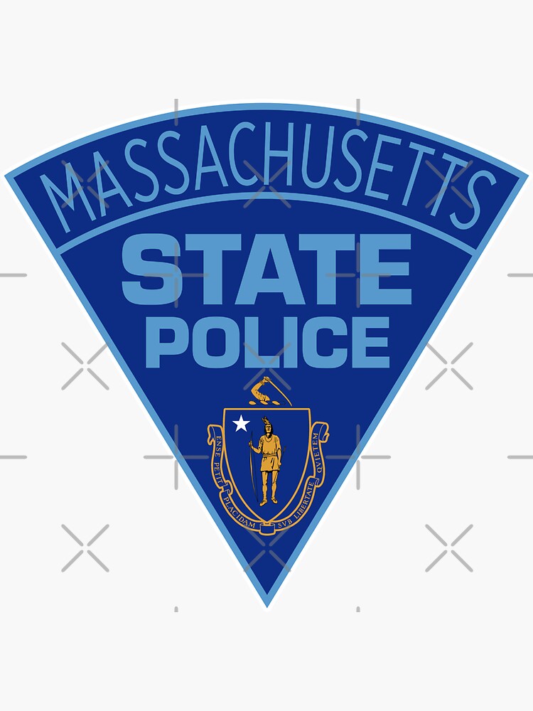 Massachusetts State Police Logo Badge Shield Patch Sticker For Sale By Osprey34 Redbubble