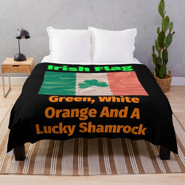 Artikelvorschau, Irisches Flaggen-Grün, weiße Orange und ein glückliches Kleeblatt entworfen und verkauft von IrishPOD.