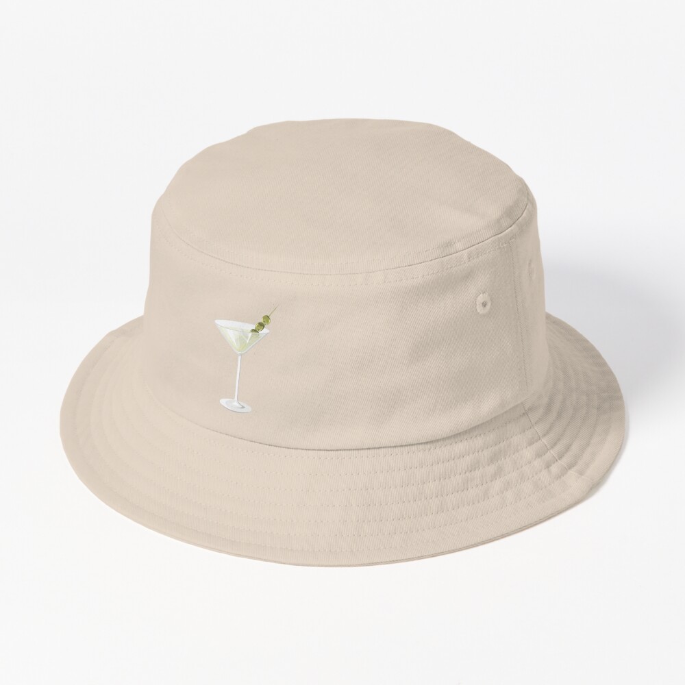 Dry Martini Cocktail Bucket Hat Golf Hat derby hat Military Cap
