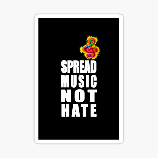 Spread Music Not Hate iPhone Case Sticker