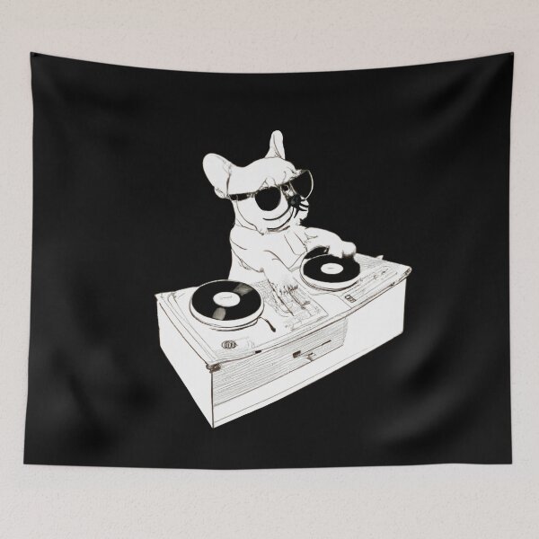 Item preview, French Bulldog DJ wearing sunglasses - Cool Frenchie Music Dog Design  designed and sold by Vividality.