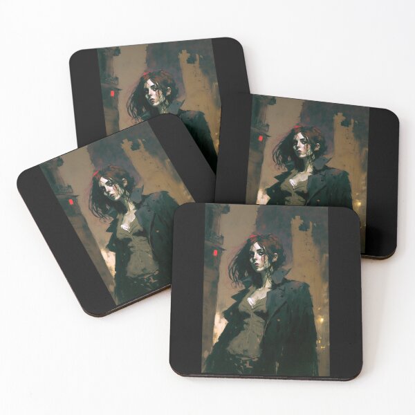 Item preview, Woman in Black Coat Painting designed and sold by ZGigerBarker.