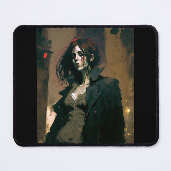 Item preview, Woman in Black Coat Painting designed and sold by ZGigerBarker.