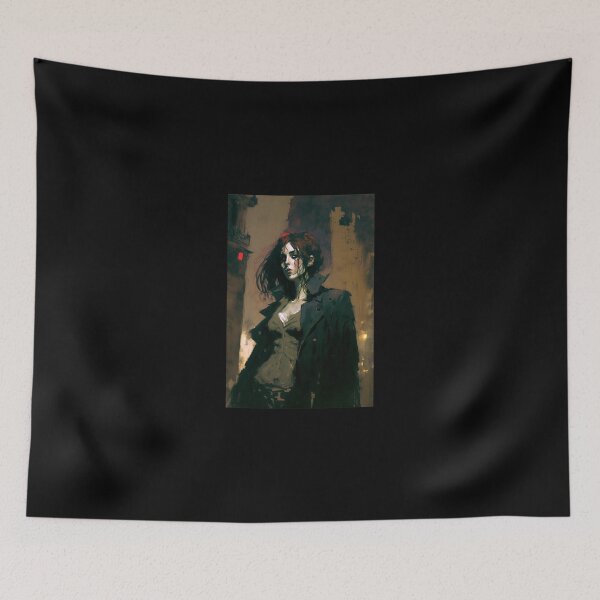 Item preview, Woman in Black Coat Painting designed and sold by ZGigerBarker.