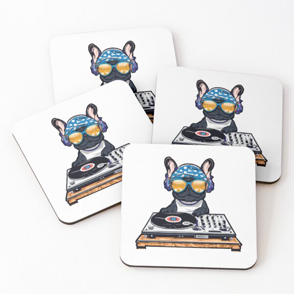 Item preview, French Bulldog DJ wearing sunglasses - Cool Frenchie Music Dog Design  designed and sold by Vividality.