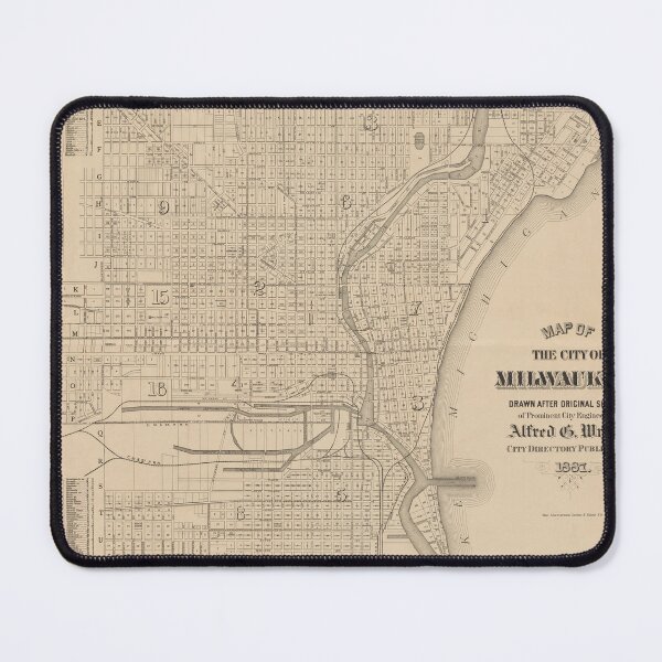 Item preview, Vintage Milwaukee, Wisconsin Map designed and sold by BeaSchoney.