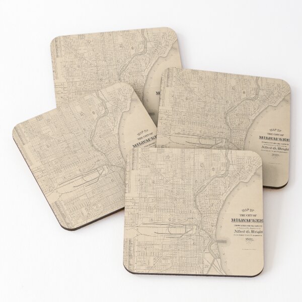 Item preview, Vintage Milwaukee, Wisconsin Map designed and sold by BeaSchoney.